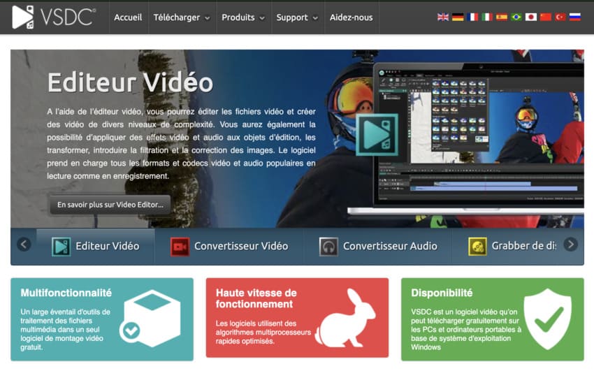 vsdc  meilleurs logiciels de montage vidéo gratuits