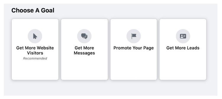 Facebook Ad Campaign Goals