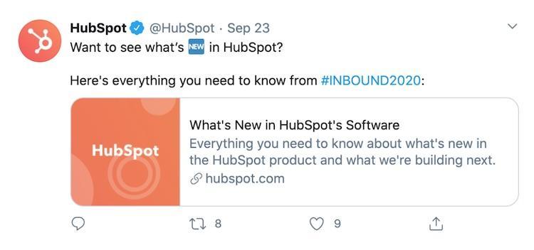 Hubspot Twitter Post
