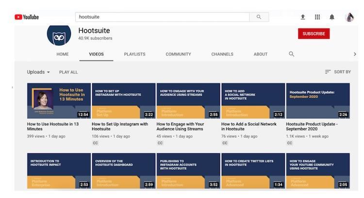 Hootsuite YouTube Channel