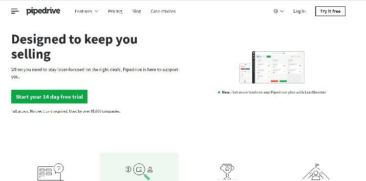Pipedrive Homepage