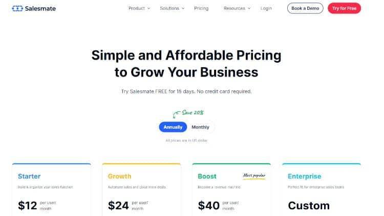 salesmate pricing