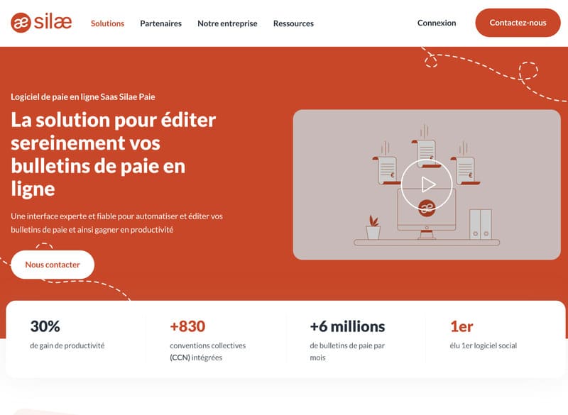 Interface  Silae - logiciels de paie 