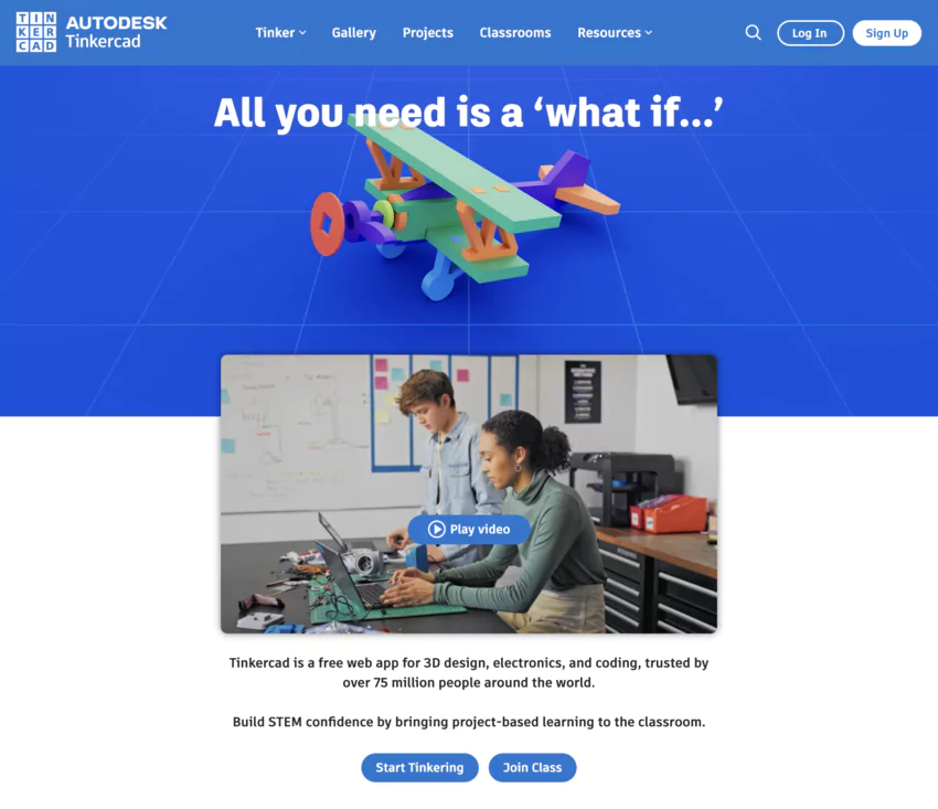 Tinkercad - best CAD software