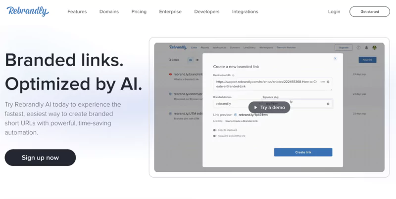Rebrandly - link management platform