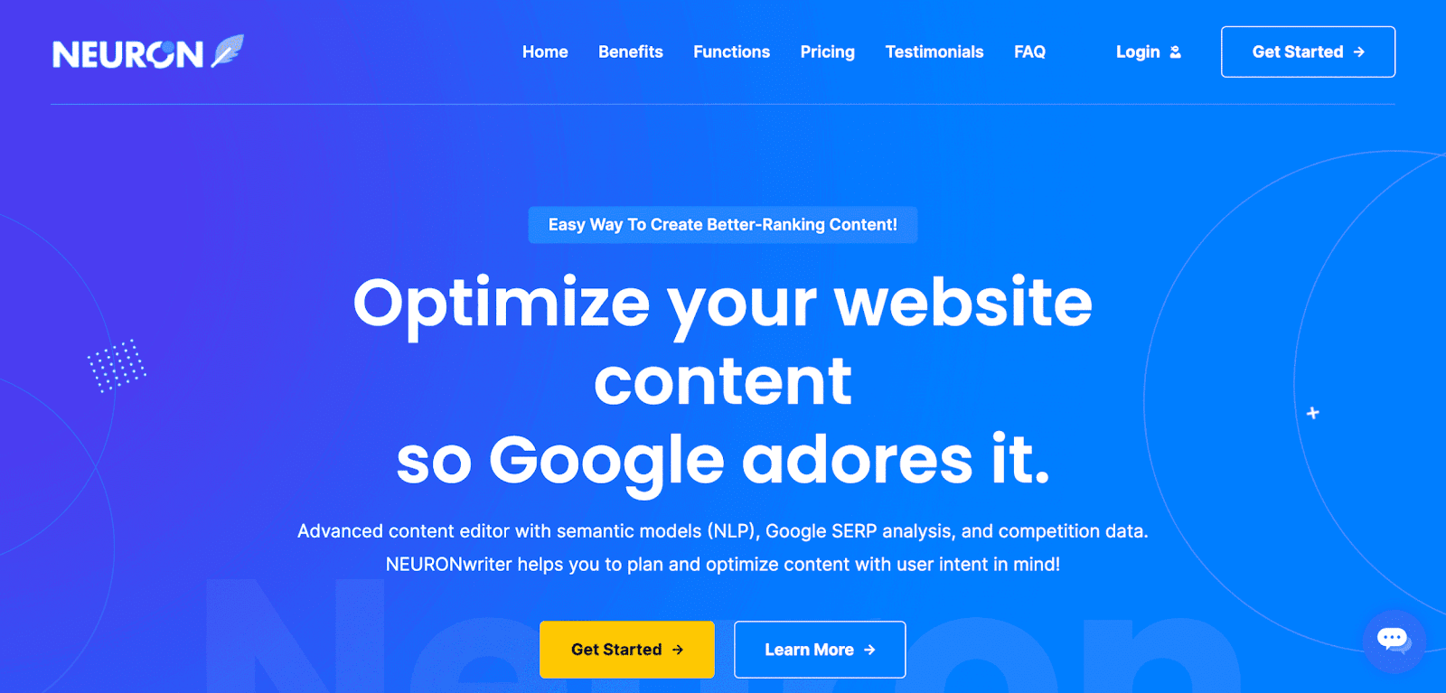 NeuronWriter page accueil