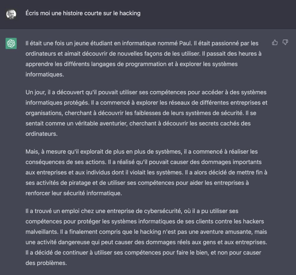 écriture histoire chatgpt