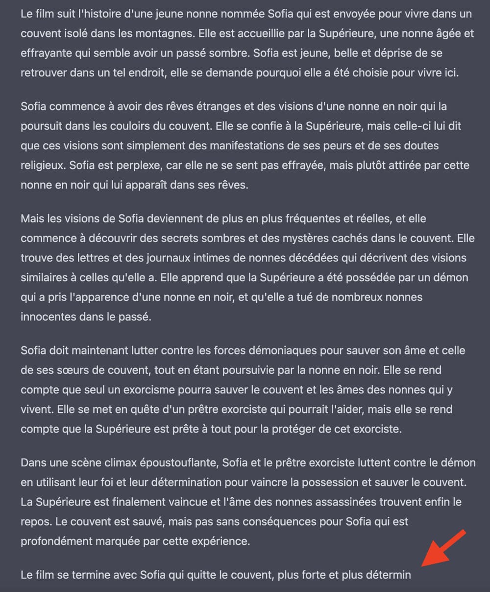 limitations longueur sortie chatgpt