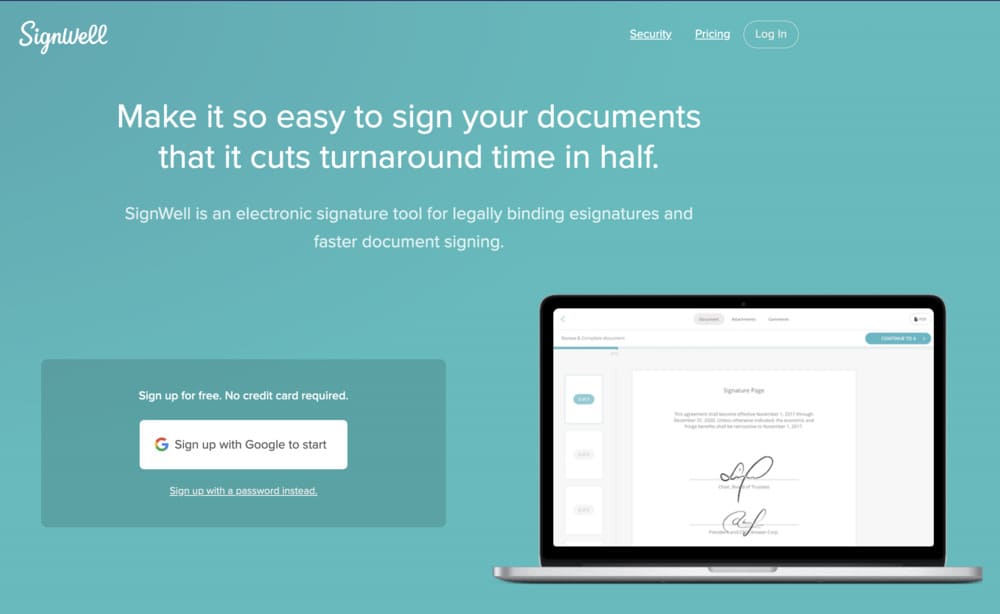 signwell page accueil