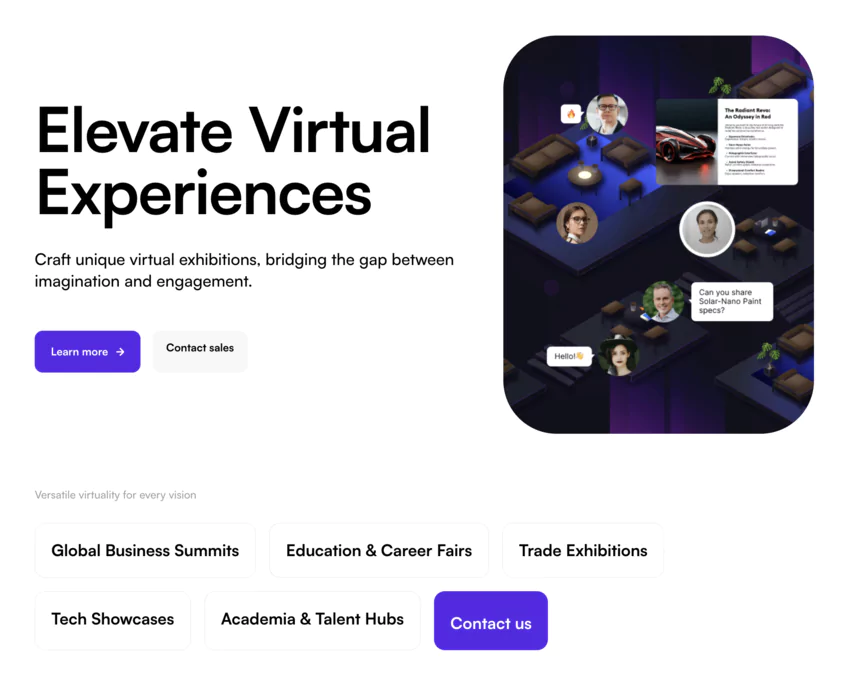 interface de SpatialChat