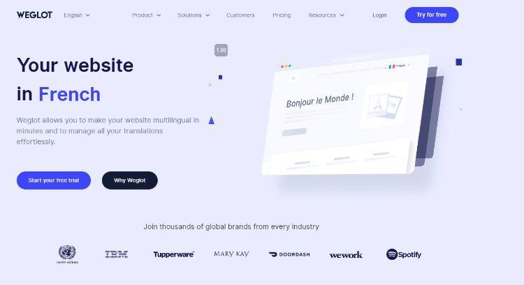 weglot homepage