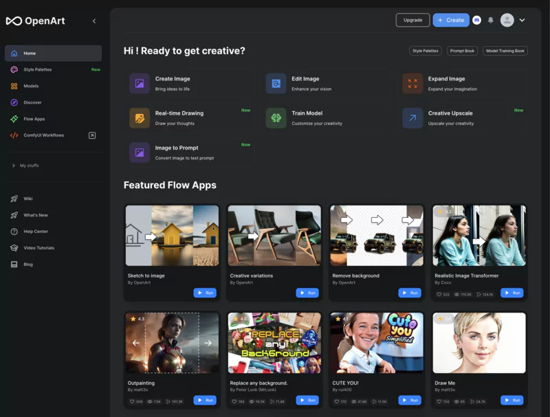 Stable Diffusion image generator homepage