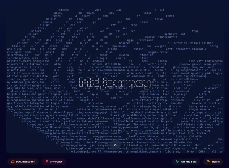 MidJourney image generator homepage