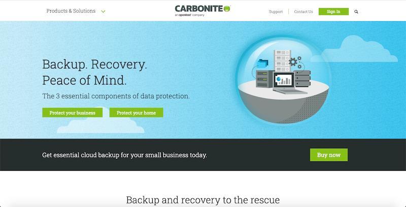 Carbonite cloud backup solutions