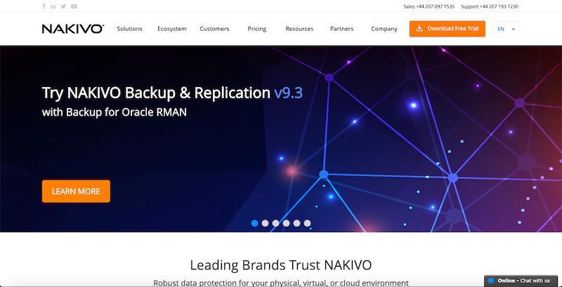 NAKIVO reliable backup solution