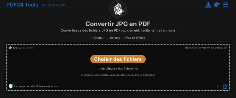 Convertisseur image vers fichier au format PDF en ligne