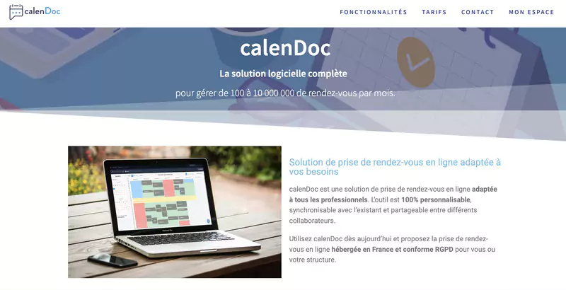 Outil CalenDoc de prise de rdv en ligne