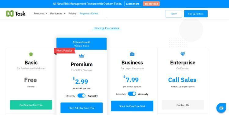 ntask pricing