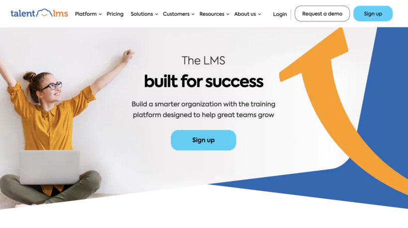 page d'accueil du site web de talentlms