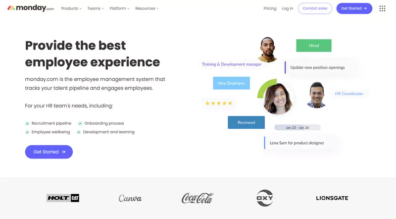 monday HR : Meilleur pour la facilité d'utilisation