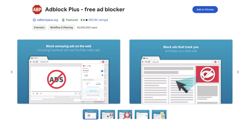 AdBlock Plus : Simple et open-source (Chrome, Firefox, Edge, Safari)