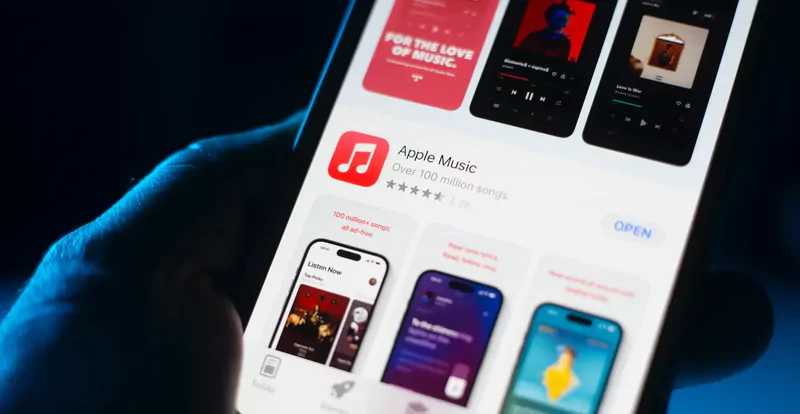 Apple music sur un téléphone