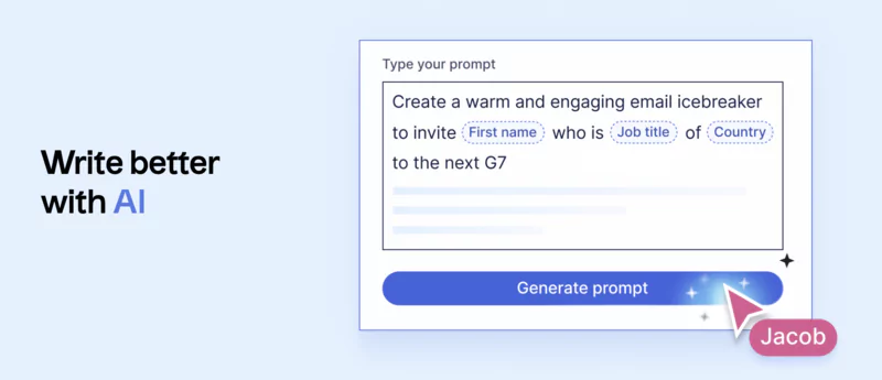 Folk's AI writing assistant in action