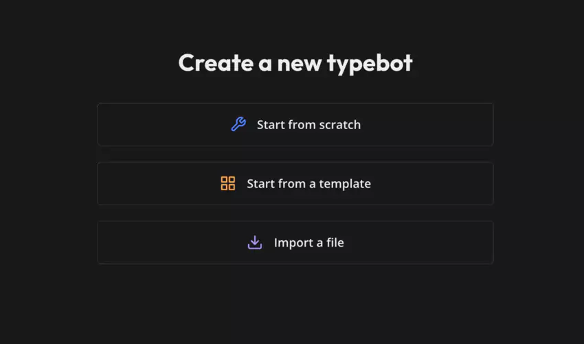 sign up page typebot