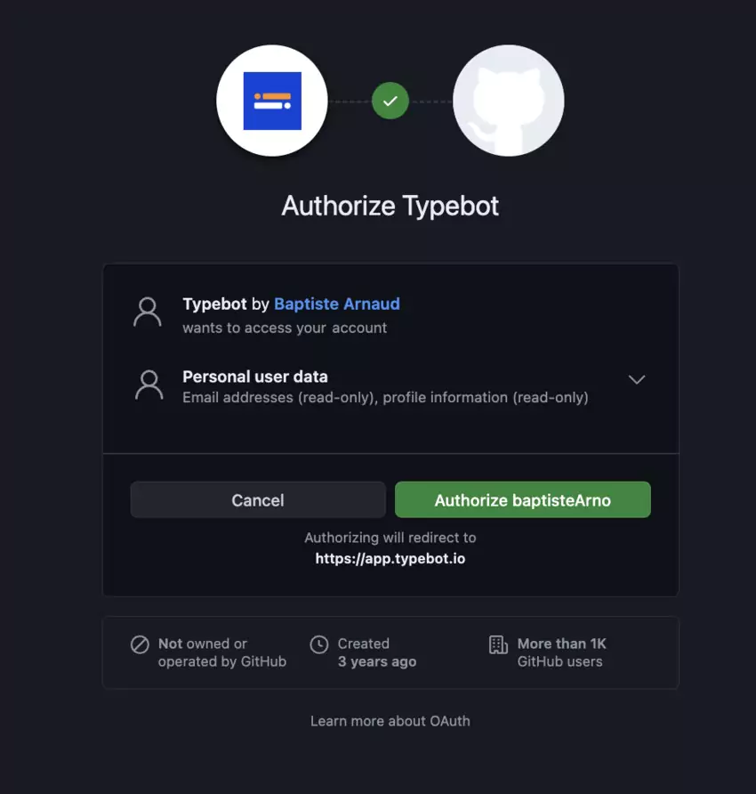 Typebot repository on GitHub