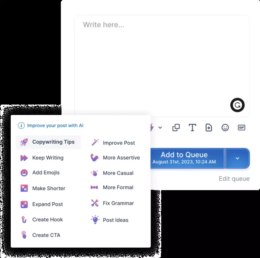 Create your first post on Taplio