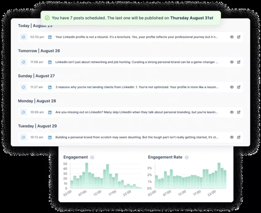 Plan your post on taplio