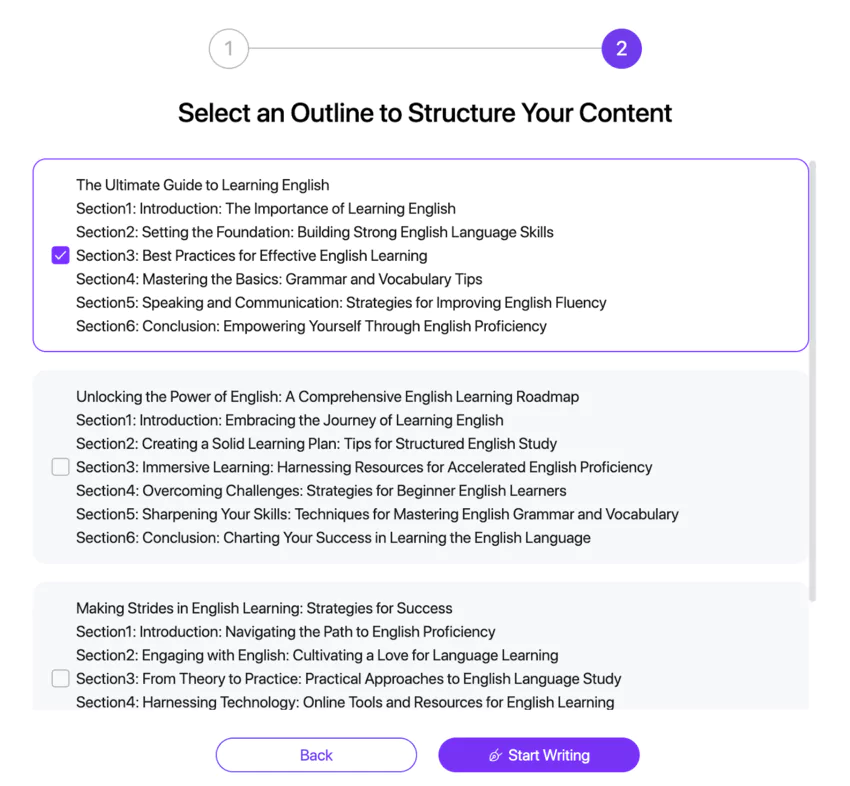 copie d'écran  de la génération de plan sur sinuuu AI