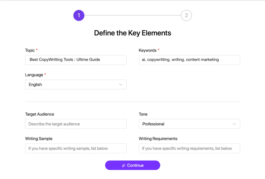 copie d'écran de renseignement des informations de base d'un article de sinuuu AI