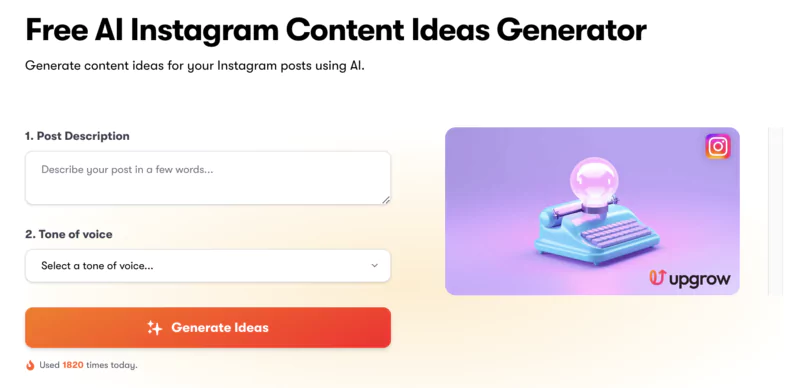 free Instagram content generator