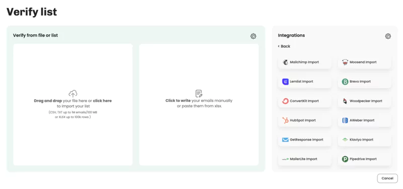 bouncer Integrations with Marketing Platforms