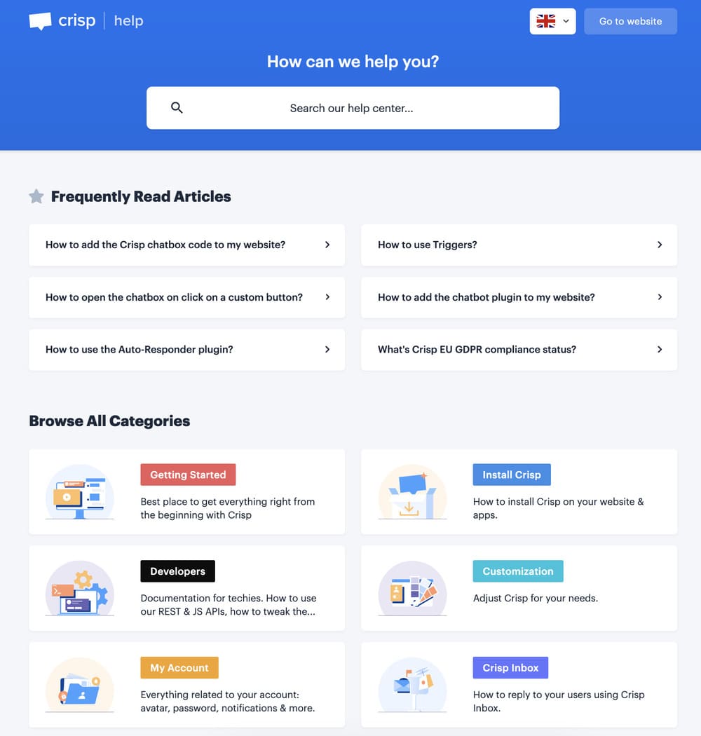 crisp support client