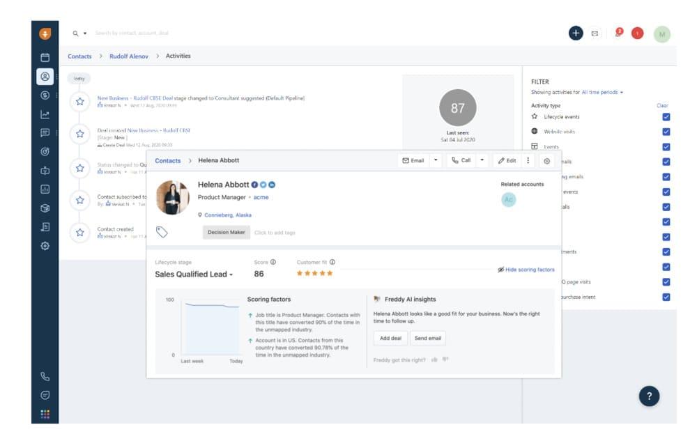 Gestion des interactions avec les clients sous FreshSales