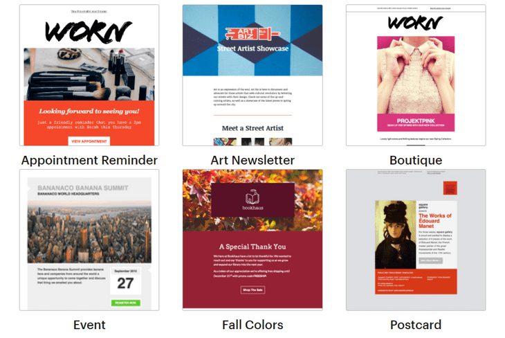 modèles de mailchimp mailchimp