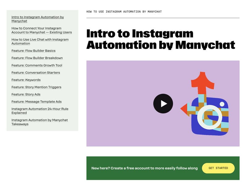 bot facebook et instagram manychat