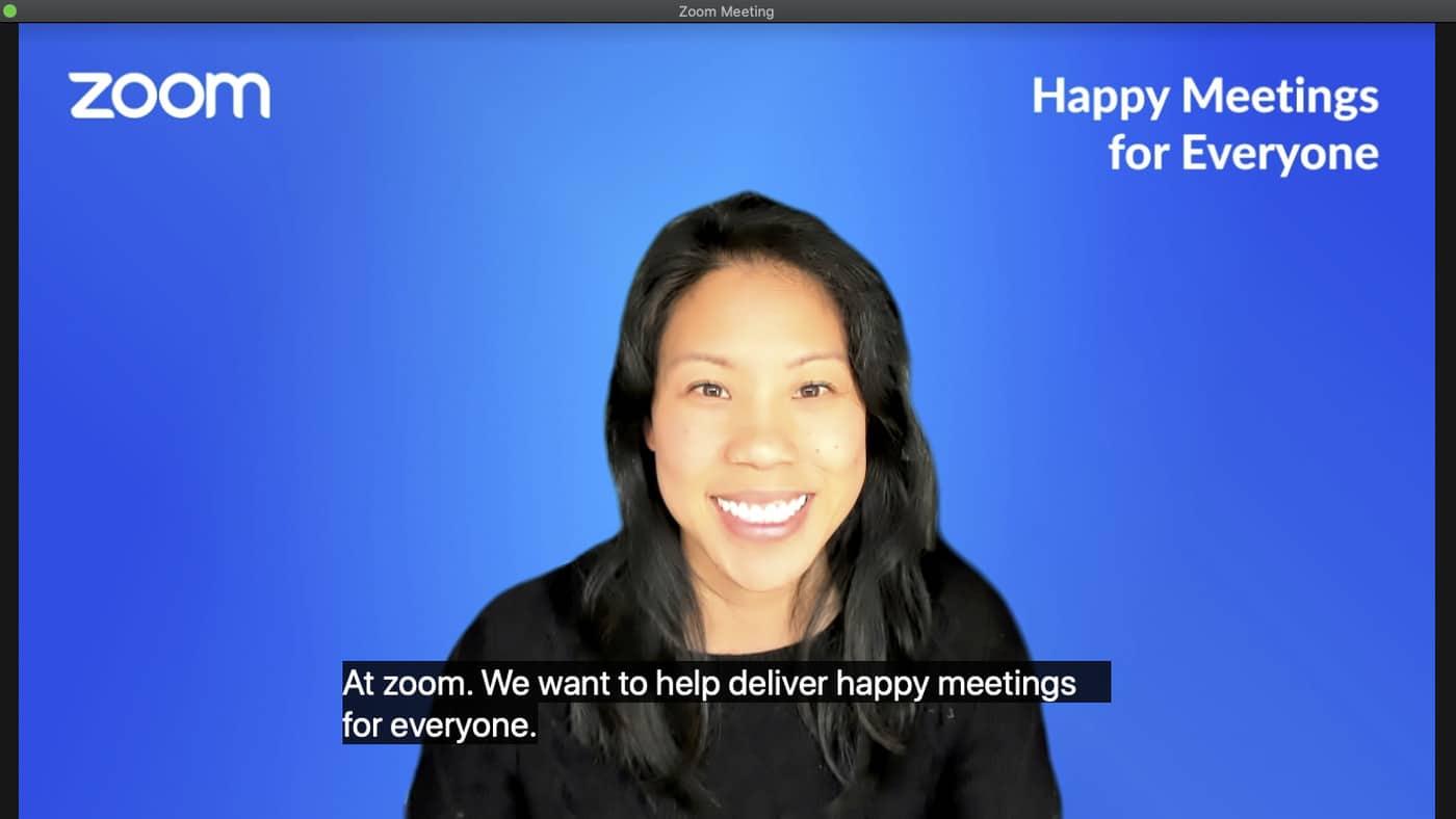 A person doing a video conferencing in desktop.