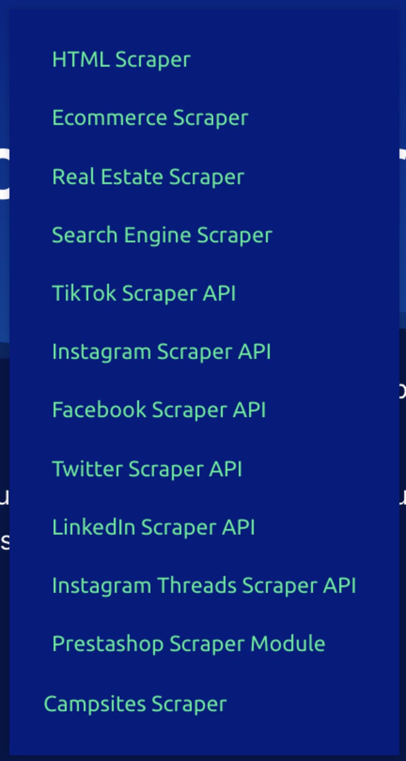 Intégrations et export de données de scraping bot