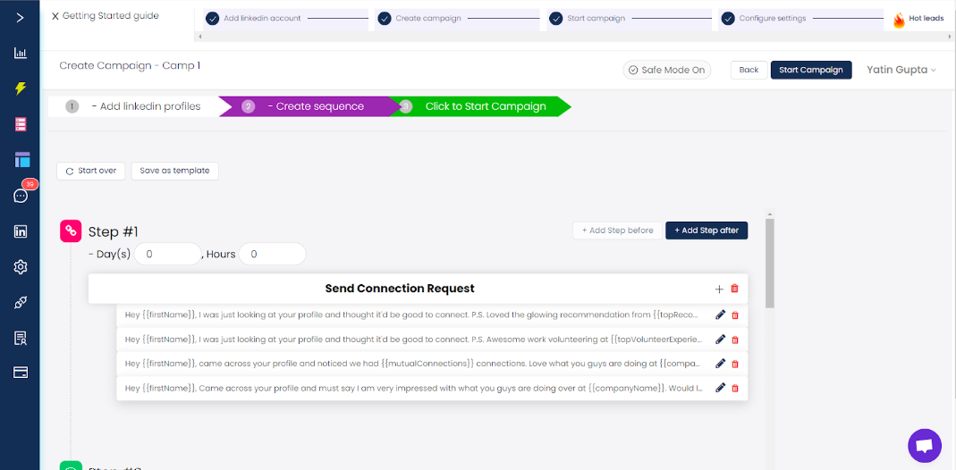 Salesrobot campaigns
