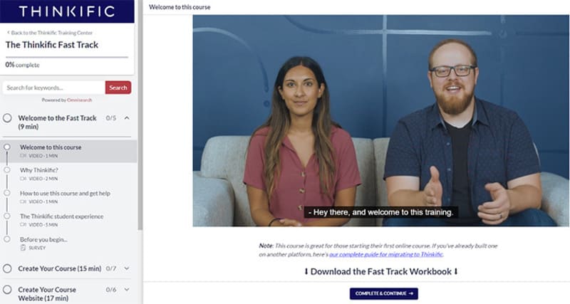 Avis sur Thinkific - logiciel de formation LMS (learning management system) & courses