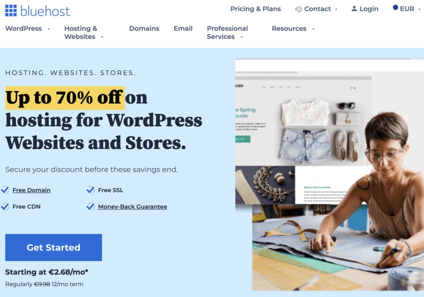 avis bluehost Get Started