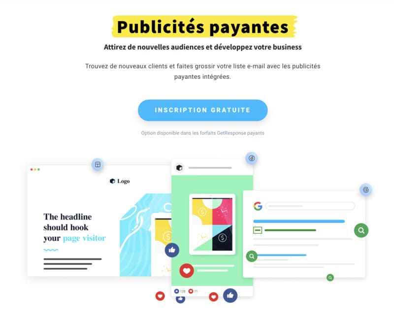 logiciel e-mail site de Getresponse