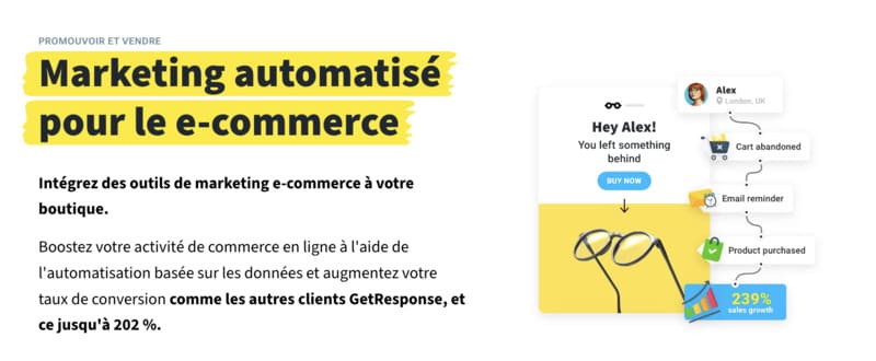 logiciel e-mail site de Getresponse