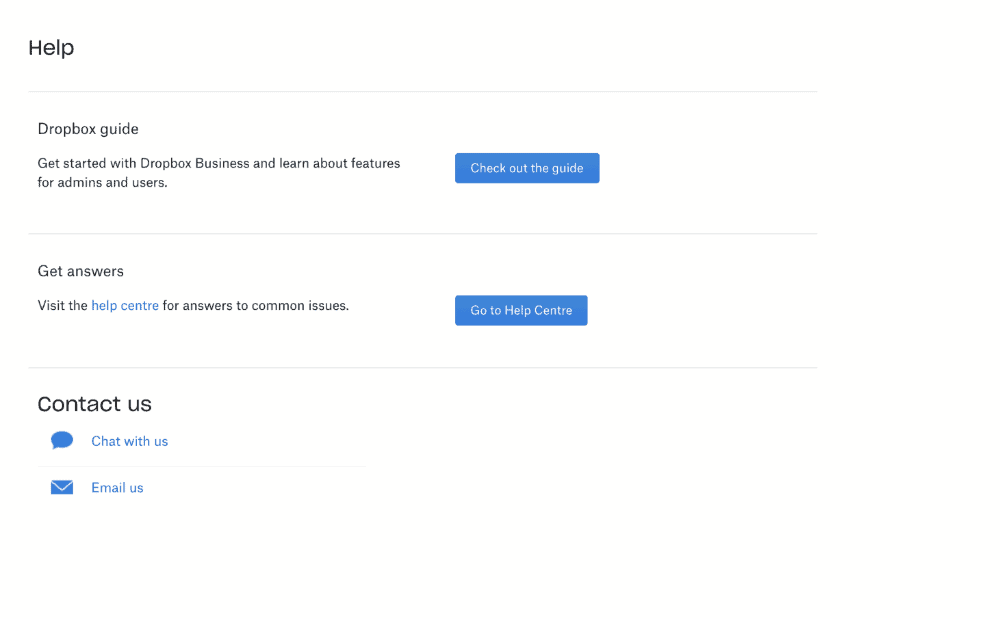Dropbox - Support Client
