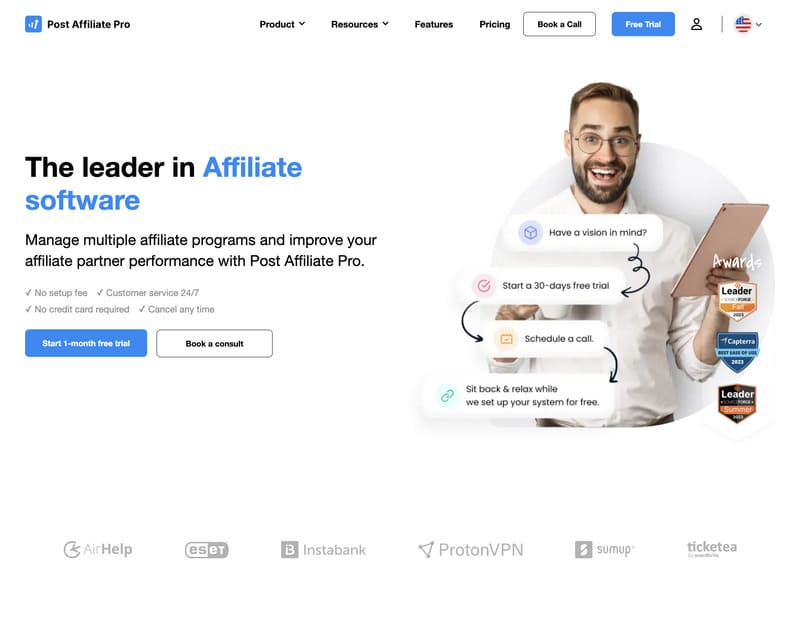 Post Affiliate Pro - customers referral program