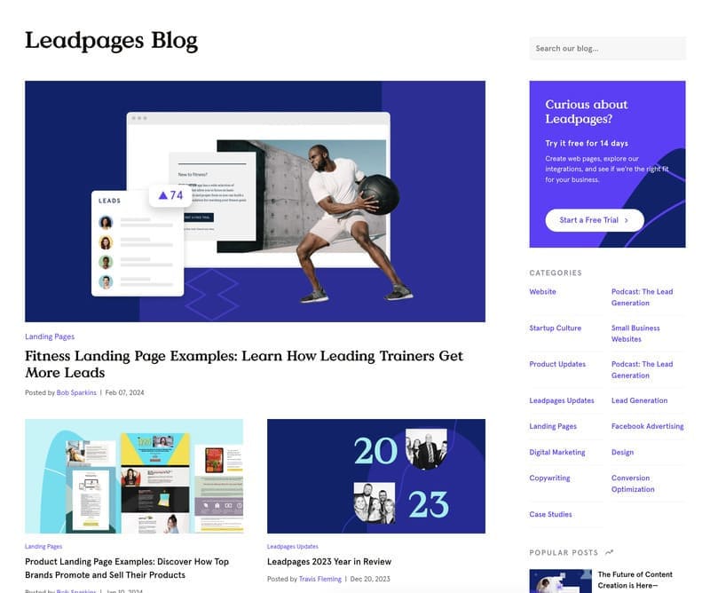 leadpages blog