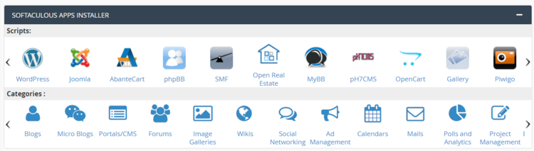 Softaculous app installer in HostPapa's cPanel